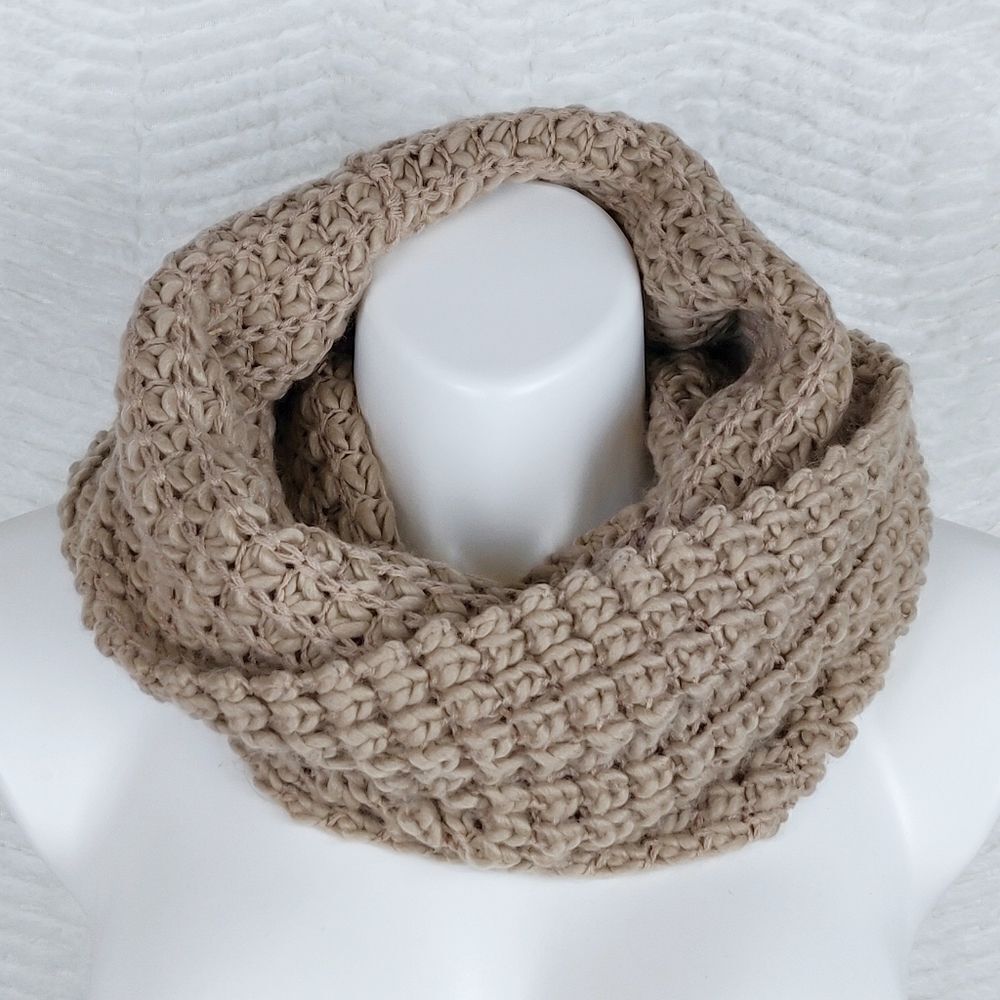 Badgley Mischka Tan Snood Scarf